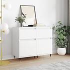 vidaXL Byråer 2 st vit 40x35x70 cm konstruerat trä 831133