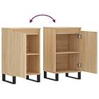 vidaXL Byråer 2 st sonoma-ek 40x35x70 cm konstruerat trä 831075