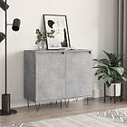 vidaXL Byråer 2 st betonggrå 40x35x70 cm konstruerat trä 831061