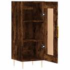 vidaXL Skänk rökfärgad ek 34,5x34x90 cm konstruerat trä 830433