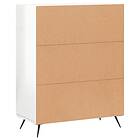 vidaXL Skänk vit högglans 69.5x34x90 cm konstruerat trä 830166