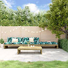 vidaXL Loungegrupp med dynor 4 delar impregnerad furu 3186143