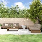 vidaXL Loungegrupp med dynor 6 delar honungsbrun massiv furu 3186154