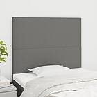 vidaXL Huvudgavlar 2 st mörkgrå 100x5x78/88 cm tyg 3116043