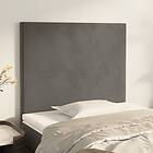 vidaXL Huvudgavlar 2 st mörkgrå 90x5x78/88 cm sammet 3116089