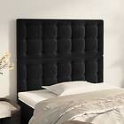 vidaXL Huvudgavlar 2 st svart 80x5x78/88 cm sammet 3116798