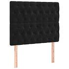 vidaXL Huvudgavlar 2 st svart 100x7x78/88 cm sammet 3116712
