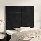 vidaXL Huvudgavlar 2 st svart 90x5x78/88 cm sammet 3116370