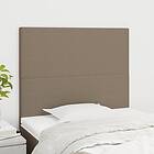 vidaXL Huvudgavlar 2 st taupe 100 x 5 78/88 cm tyg 3116046