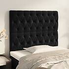 vidaXL Huvudgavlar 2 st svart 90x7x78/88 cm sammet 3116706