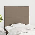 vidaXL Huvudgavlar 2 st taupe 90x5x78/88 cm tyg 3116038