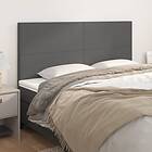 vidaXL Huvudgavlar 4 st grå 100x5x78/88 cm konstläder 3116164