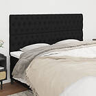 vidaXL Huvudgavlar 4 st svart 100x7x78/88 cm tyg 3116692