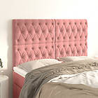vidaXL Huvudgavlar 4 st rosa 80x7x78/88 cm sammet 3116727