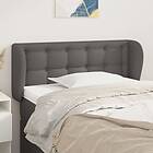 vidaXL Sengegavl med kanter grå 93x23x78/88 cm konstläder 3117226