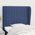 vidaXL Sänggavel med kanter blå 93x23x118/128 cm tyg 3118182
