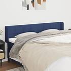 vidaXL Sengegavl med kanter blå 203x16x78/88 cm tyg 3118796
