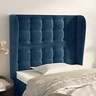vidaXL Sänggavel med kanter mörkblå 103x23x118/128 cm sammet 3118436