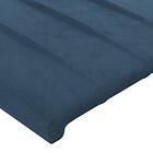 vidaXL Sengegavl med kanter mörkblå 183x23x118/128 cm sammet 3118258