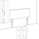 vidaXL Sänggavel med kanter mörkblå 93x23x78/88 cm sammet 3116904