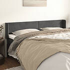 vidaXL Sengegavl med kanter mörkgrå 163x16x78/88 cm sammet 3118543