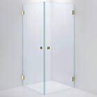 INR Duschhörn Arc 12 Duschvägg ARC Original,Clear, Brushed Brass,900x900,Höjd 11202899