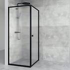 Macro Design Duschhörn Empire Swing Svart Linjeglas 125x99 Mattsvart DESW1210SLI
