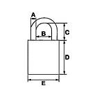 Abus Hänglås 90RK/50 Titalium klass 2