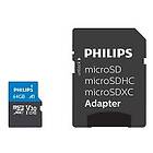 Philips Micro SDXC Card 64GB Class 10 UHS-I U3 incl. Adapter FM64MP65B/00