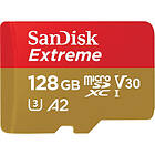 SanDisk Extreme microSDXC Class 10 UHS-I U3 V30 A2 190/90Mo/s 128Go
