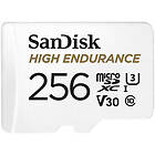 SanDisk MicroSDXC High Endurance Minneskort med Adapter, 256GB SDSQQNR-256G-AN6IA