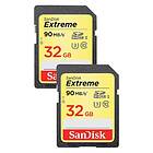 SanDisk Extreme 32GB SDHC 100MB/s UHS-I 2pk SDSDXVT-032G-GNCI2