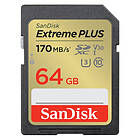 SanDisk Extreme PLUS 64GB SDXC 170MB/s UHS-I C10 SDSDXW2-064G-GNCIN