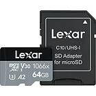 Lexar PRO 1066X MICROSDHC/MICROSDXC UHS-I (SILVER) R160/W70 64GB