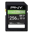 PNY SD XC Card 256GB X-PRO 60 Class 10 UHS-II retail P-SD256V60280EXP6-GE