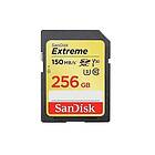 SanDisk CARDS EXTREME PLUS 256 GB SDHC MINNESKORT 190 MB/S 130 MB/S UHS-I KLASS