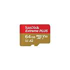 SanDisk Extreme PLUS microSDXC 64Go+SD 200Mo/s SDSQXBU-064G-GN6MA