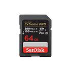 SanDisk Extreme Pro SDXC Class 10 UHS-II U3 V60 280/100Mo/s 64Go