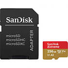 SanDisk MicroSDXC Extreme 256GB 190MB/s A2 C10 V30 med Adapter