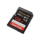 SanDisk Extreme Pro Flash-minneskort 128 GB Video Class V30 UHS-I U3 Class10 SDX