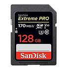 SanDisk Extreme Pro Minneskort SDXC 128GB 170MB/s UHS-I V30 4K SDSDXXY-12 8G