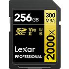 Lexar PRO 2000X SDHC/SDXC UHS-II U3(V90) R300/W260 (UTAN KORTLÄSARE) 128GB