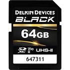 Delkin SD BLACK Rugged UHS-II (V90) R300/W250 64GB (new)