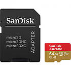 Extreme MicroSDXC 64GB Adapter 170MB/s A2 C10 V30