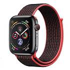 Apple Watch 4 (40mm) Nylon Armband Sort/röd