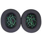 Öronkuddar för SteelSeries Arctis 3 5 7 Textil 1 par Musta/Grön