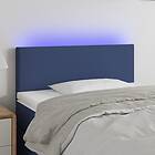 vidaXL Sänggavel LED blå 80x5x78/88 cm tyg 3121312
