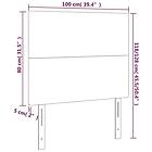 vidaXL Sänggavel LED svart 100x5x118/128 cm tyg 3122136