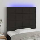 vidaXL Sänggavel LED svart 100x5x118/128 cm tyg 3122416