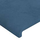 vidaXL Sengegavl med kanter mörkblå 83x16x118/128 cm sammet 3119334